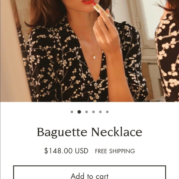 COPY - Baguette Necklace by Fedoma, Like New , no… - Picture 3 of 5